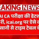 ICAI CA Exam Datesheet