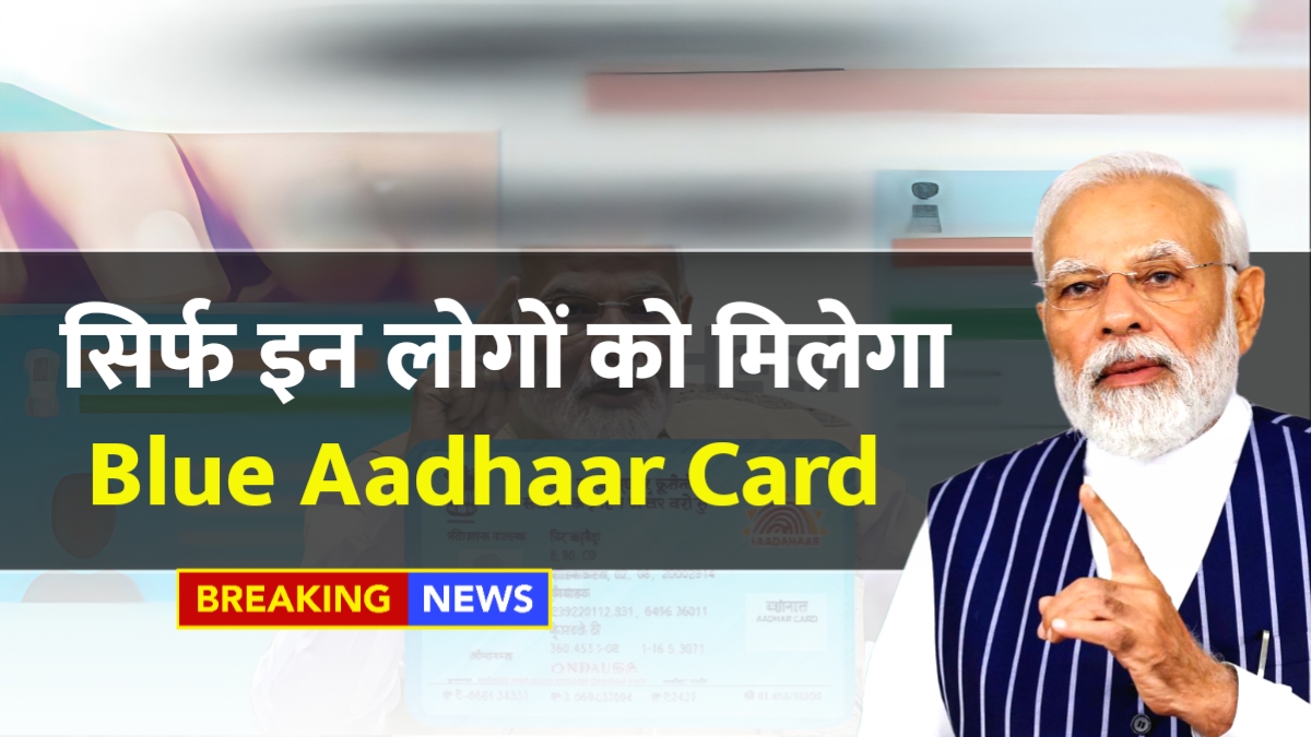 Blue Aadhaar Card
